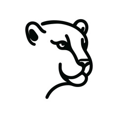 Leopard head logo or icon. Stock vector illustration.