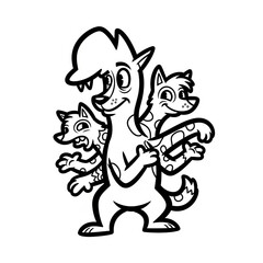 Coloring cartoon pictures