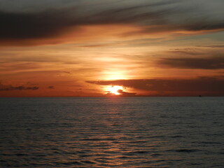 sunset over the ocean
