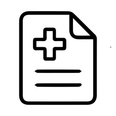 Obraz premium medical document icon on white background vector Vector line icon medicine, health