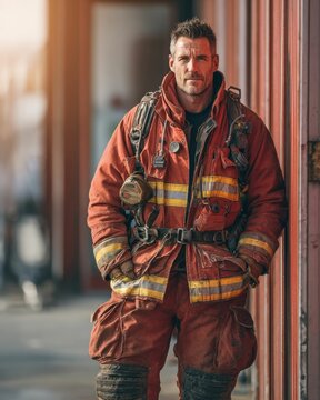 Brave Firefighter A Powerful Portrait