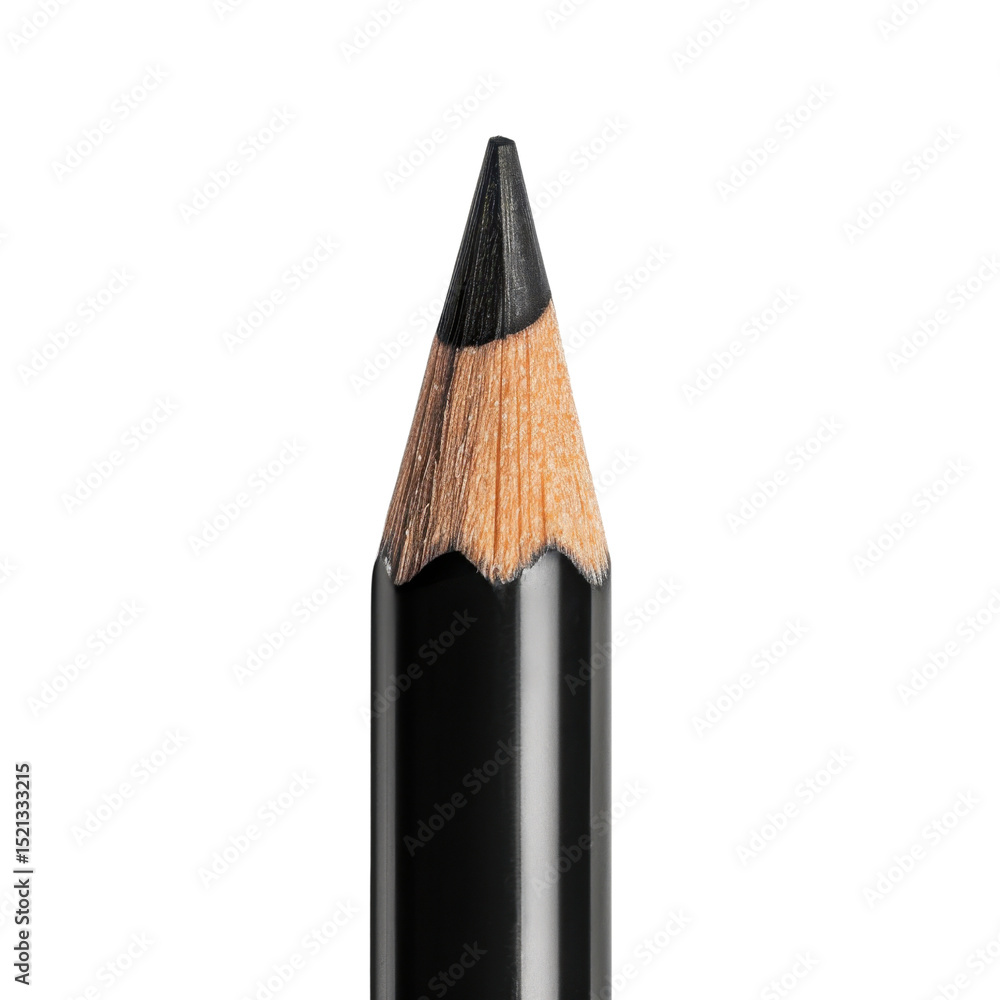 Poster close up view of sharpened pencil showcasing its fine tip and wooden texture, emphasizing craftsmans