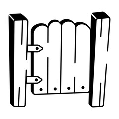 A drawing style icon of gate

