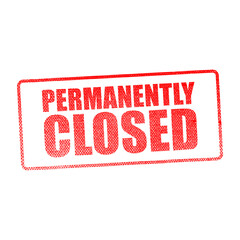 permanently closed stamp vector