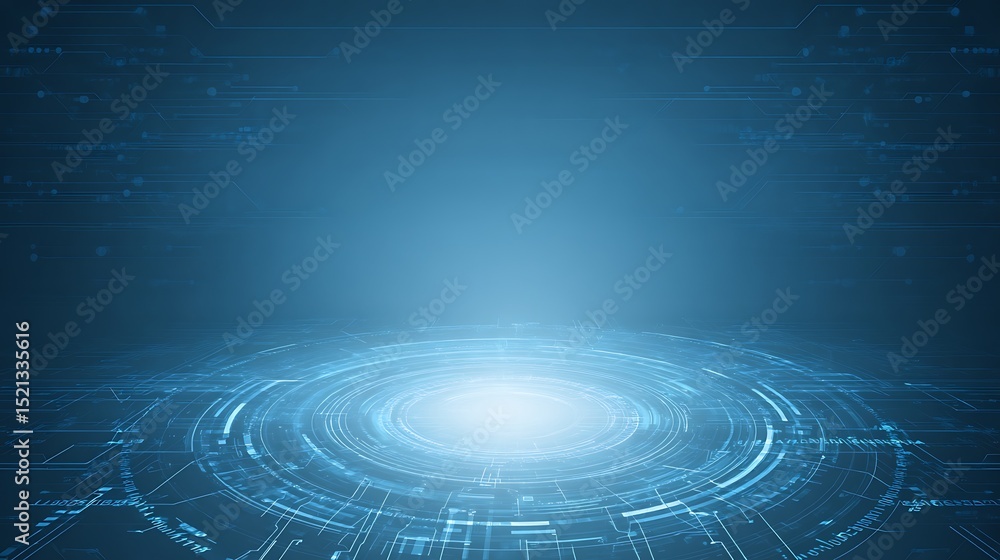 Poster abstract technology platform with digital lines