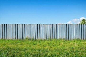 Stylish High Grey Aluminum Slat Fence: A Modern Barrier for Suburban Homes