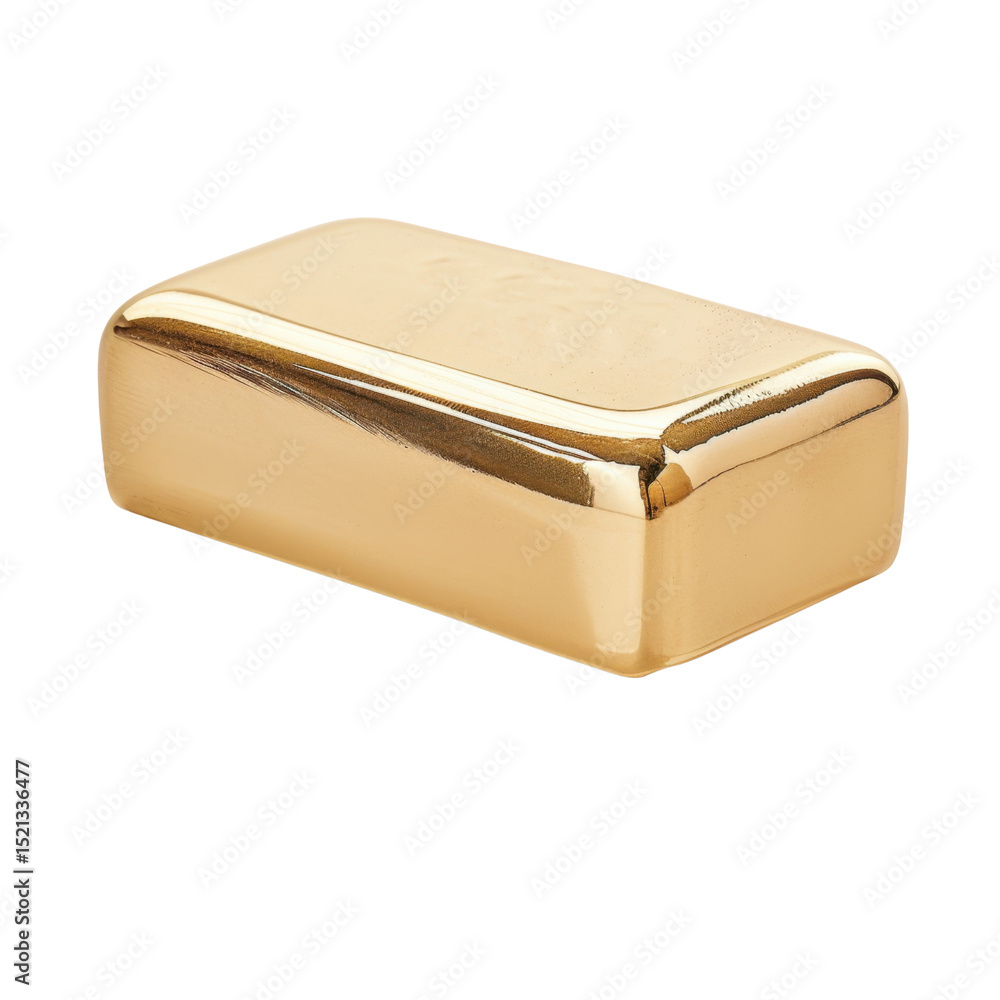 Poster shiny gold bar with smooth surface and rectangular shape, symbolizing wealth and luxury. this captur