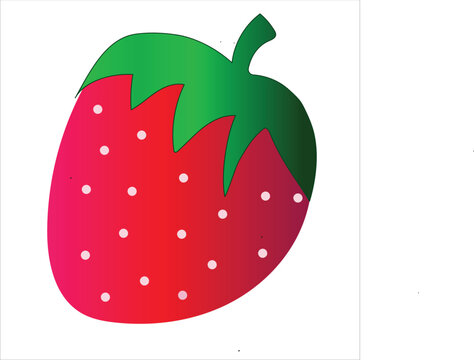 colored strawberry fruit icon vector illustration