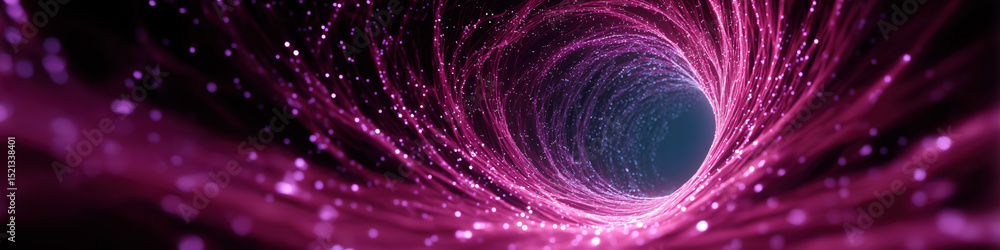 Poster abstract pink glittery vortex with depth and luminosity