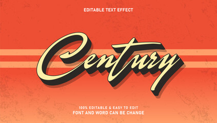 Editable century text effect