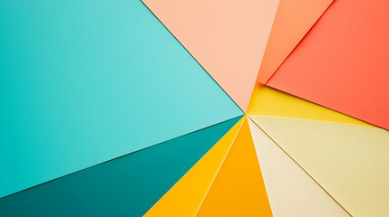 Fototapeta premium Colorful Geometric Pattern Of Layered Paper Shapes