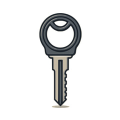 Minimalist Automotive Key Icon