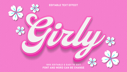 Editable girly text effects