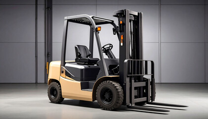 forklift truck in warehouse