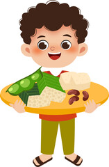 boy with legumes food