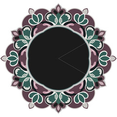 Mandala frame design, image frame, typography frame with pattern, Islamic pattern frame, corner, floral pattern, simple mandala.
