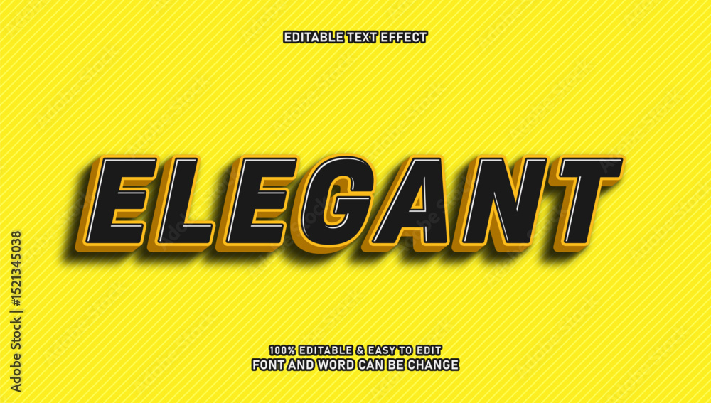 Poster elegant text effects that can be edited easily