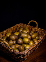 Basket of Kiwi fruit