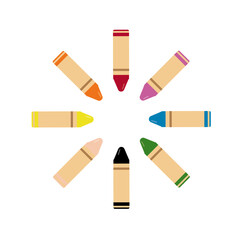 Colorful crayon illustration
