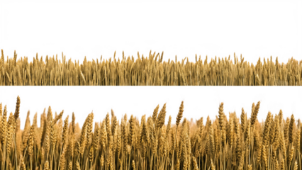  a wheat field border isolated on white background PNG 