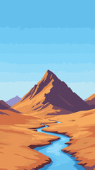 Naklejka premium Rocky Mountain Peak – Clear Blue Day Outdoors 