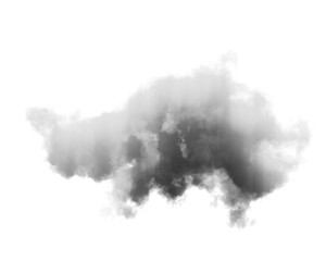Cutout clean white cloud transparent backgrounds special effect 3d illustration single white cloud