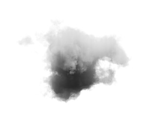 Cutout clean white cloud transparent backgrounds special effect 3d illustration single white cloud