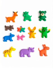 Naklejka premium Plastilina de colores moldeada
