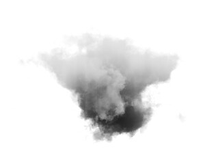 Cutout clean white cloud transparent backgrounds special effect 3d illustration single white cloud
