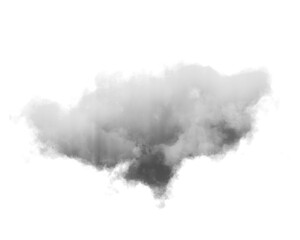 Cutout clean white cloud transparent backgrounds special effect 3d illustration single white cloud