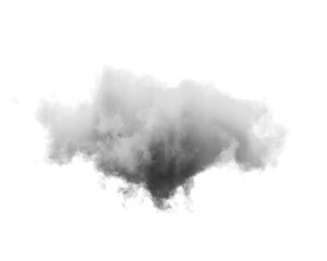 Cutout clean white cloud transparent backgrounds special effect 3d illustration single white cloud