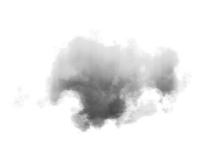 Cutout clean white cloud transparent backgrounds special effect 3d illustration single white cloud