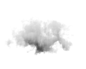 Cutout clean white cloud transparent backgrounds special effect 3d illustration single white cloud