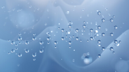 gepotidacin molecular structure, 3d model molecule, dna gyrase inhibitor structural chemical formula view from a microscope © Сергей Шиманович