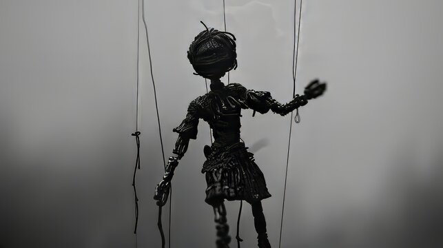 Cinematic Marionette: Evocative Black and White Artistry