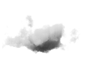 Cutout clean white cloud transparent backgrounds special effect 3d illustration single white cloud