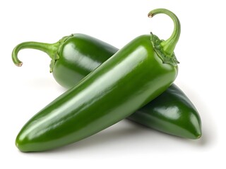 Fiery Green Jalapeños: Nature's Spicy Gem in a Simple, Fresh Display
