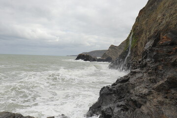 Stormy waves on the coast