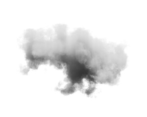 Cutout clean white cloud transparent backgrounds special effect 3d illustration single white cloud