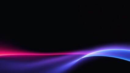 Abstract Flowing Light Waves with Smooth Gradient in Dark Background Creating a Vibrant Atmosphere