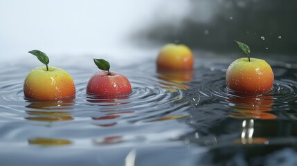 apple in water