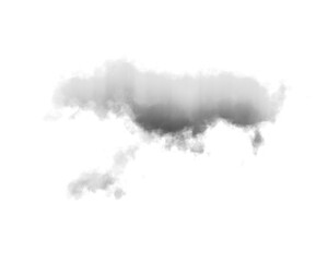 Cutout clean white cloud transparent backgrounds special effect 3d illustration single white cloud