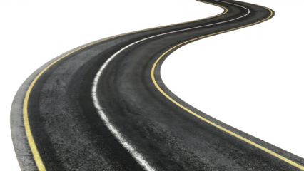  twisty road isolated on white background PNG 