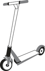 Stylish Kick Scooter Illustration