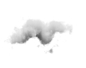 Cutout clean white cloud transparent backgrounds special effect 3d illustration single white cloud