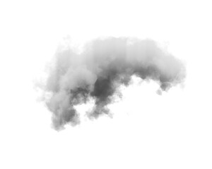 Cutout clean white cloud transparent backgrounds special effect 3d illustration single white cloud