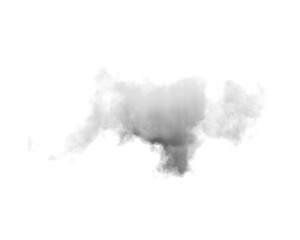 Cutout clean white cloud transparent backgrounds special effect 3d illustration single white cloud