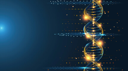 Obraz premium Glowing DNA double helix with methyl groups representing epigenetic modifications, genetic research and biotechnology concepts, science and medical innovation.