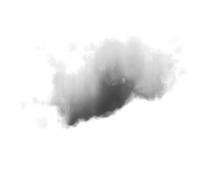 Cutout clean white cloud transparent backgrounds special effect 3d illustration single white cloud