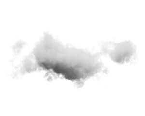Cutout clean white cloud transparent backgrounds special effect 3d illustration single white cloud